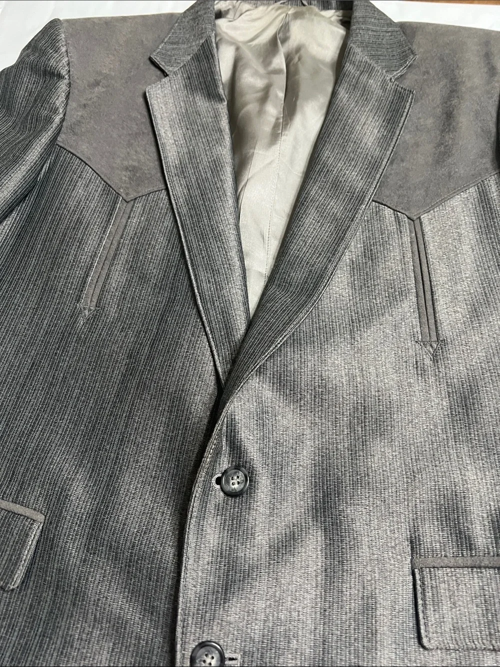 Men's Silver-Grey Cowboy inspired Western Sport Coat Blazer